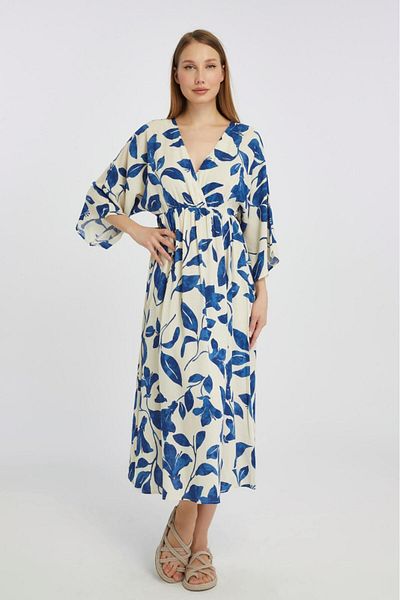 tny kids collection Καλοκαιρινό Γυναικείο Φόρεμα Midi Viscose Fabric