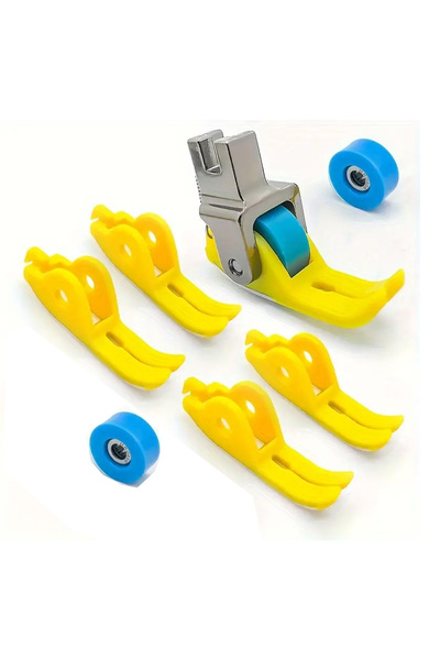 hodbehod Sanayi Düz Dikiş Makinası İçin Yedek Tekerlekli ve Altlıklı Teflon Kaydırmaz Ayak Set