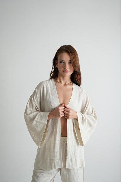 Linen Uzun Pantolon Kimono