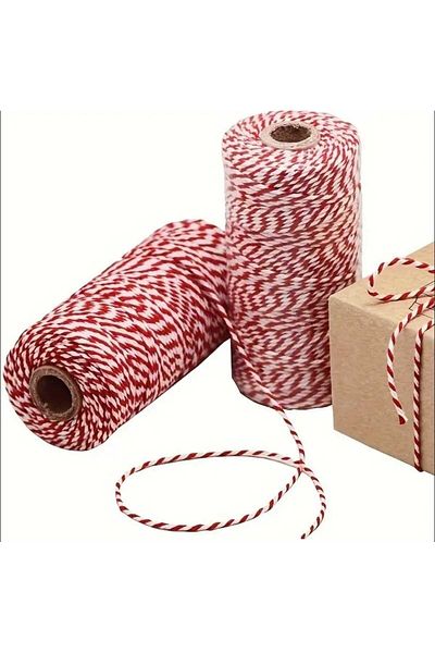 yiğit aksesuar 200 Meters 200 Grams Martenitska Red White Rope Luck Wish Spring Necklace Bracelet