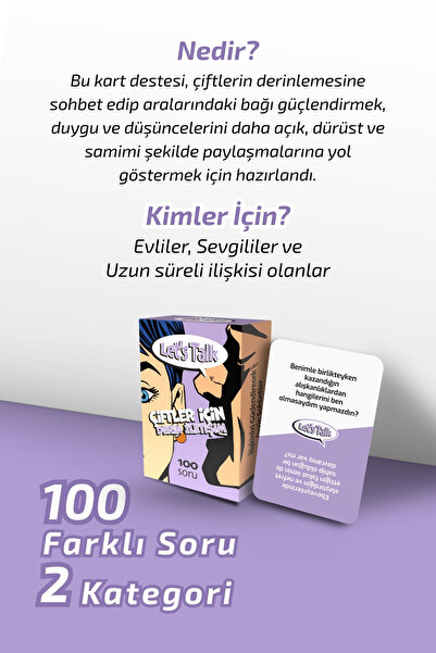 Metranya Çiftler Için Derin Iletişim 100 Soru Romantik Ilişki Soru Konuşma Kartı Sevgili Oyunu Ilişki Testi
