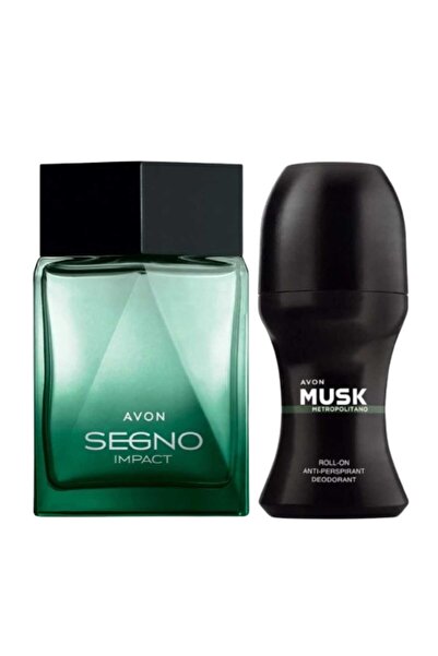 AVON Segno Impact Erkek Parfüm ve Musk Metropolitano Rollon Paketi