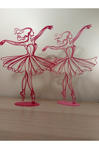 Günebakan Balerin Line Art Dekoratif Ürün - Genç Kız - Çocuk Odası - Dans