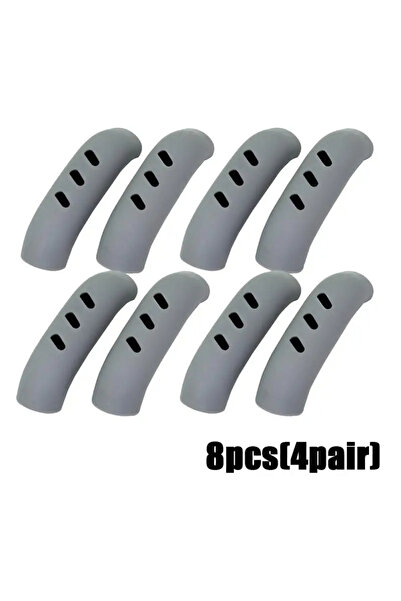 Choice 8pcs grey 2/8Pcs Silicone Pan Handle Cover Heat Insulation Covers Pot ...
