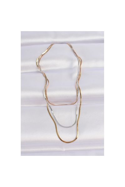 Skygo 316L Steel 3 Color Italian Chain Multiple Necklace - Tj-Bko8641