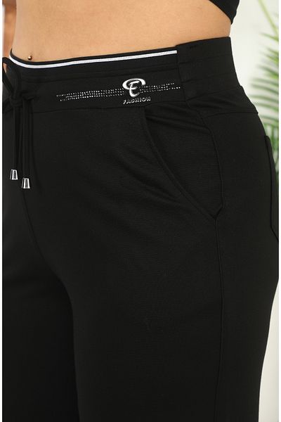 EXİTLİNE Women's Waisted Elastic Stone Trousers
