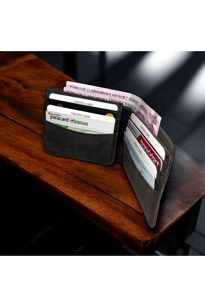 NZCLUB Grayzi Leather Men's Wallet Card Holder with 12 Card Holders 1 Coin Compartments
