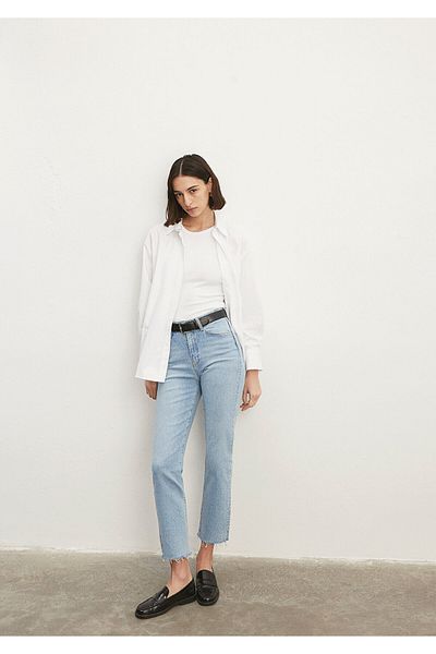 Mavi New York Açık Mavi Yırtıklı Vintage 90s Jean Pantolon
