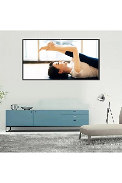 Choice 133 inch High Brightness Portable Projection Screen Anti-Light Projector Curtain Metal Reflective Cl