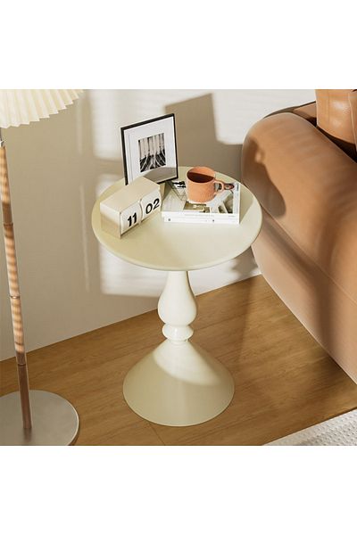 Old_Feller Vintage Round Side Table / Coffee Table / Candlestick Stand - 40 58cm