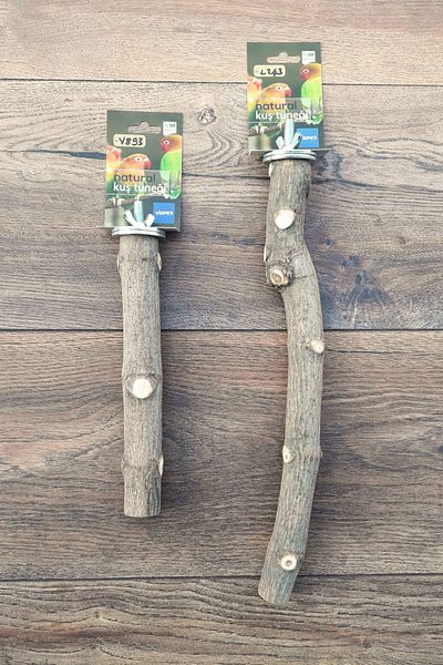 Vixpet Venty Natural Parrot Perch 2 Pieces |   Macaw, Cockatoo, Jako, Amazon, Eklektus, Alex, Kayak - M402