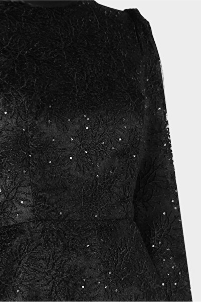 Alvina Manşetleri Saten Bağlama Detaylı Güpür Abiye 50258