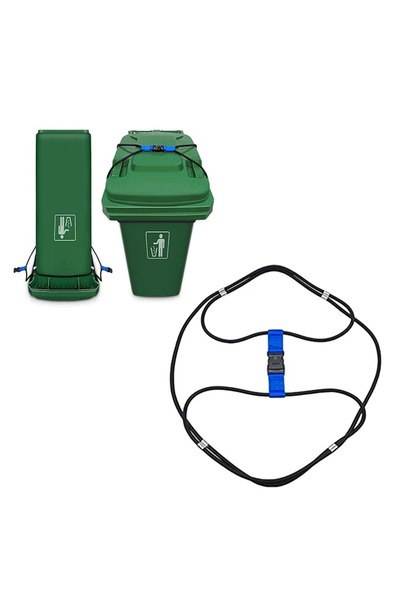 COOYA Trash Can Lock, Adjustable with Elastic Strap, Suitable for Outdoor Use, Suitable for Animals Dogs