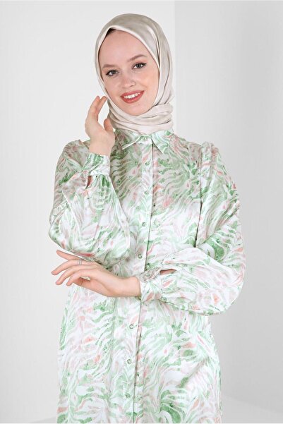 Alvina ΣΑΤΕΝ ΜΑΚΡΥ ΤΟΥΝΙΚ ΜΕ ΣΧΕΔΙΟ 43760