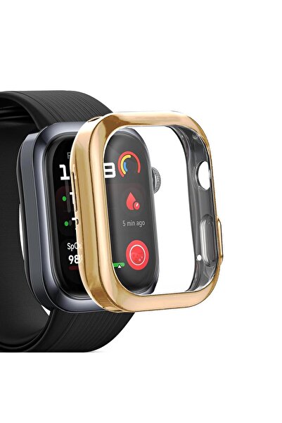 Microsonic Huawei Watch D2 Kılıf 360 Full Round Soft Silicone Gold