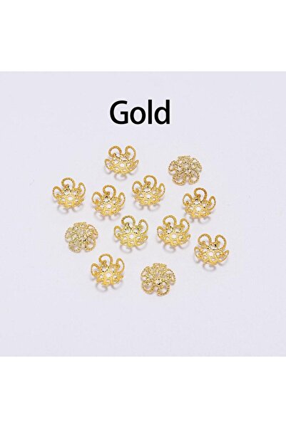 Choice 8 مم × 100 قطعة من الذهب 100 قطعة 8 مم 10 مم من الخرز المعدني المجوف ا...