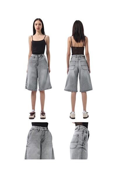 DEEFWEAR Y2K BAGGY JEAN ŞORT BERMUDA