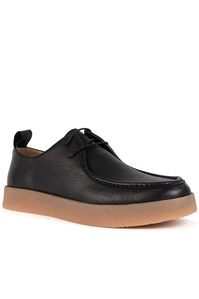 Sergio Moretti Black Moccasins Mens Shoes