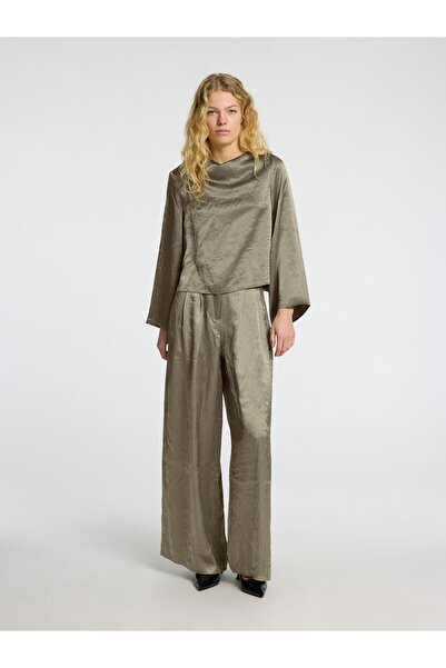 Selected Femme Oberteil mit langen rmeln High Neck