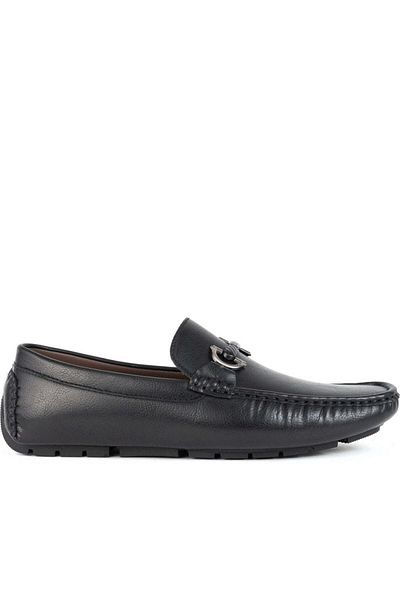Santino Milano Black Moccasins Mens Shoes