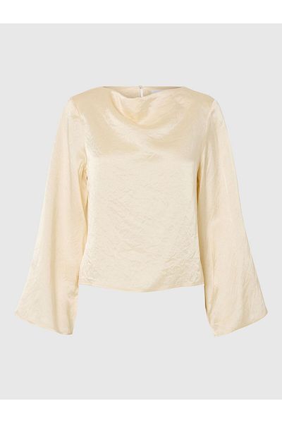 Selected Femme Oberteil mit langen rmeln High Neck
