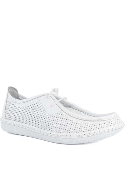 La Conte White Moccasins Womens Shoes