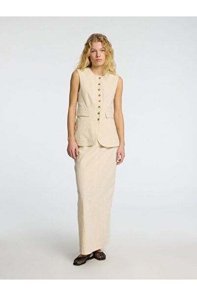 Selected Femme Maxirock Leinenmix