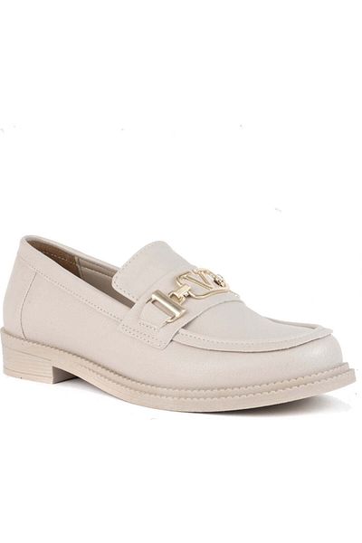 Vaani Beige Loafers Womens Shoes