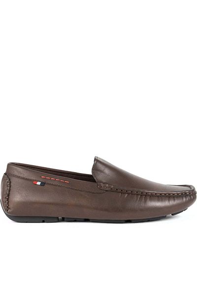 Santino Milano Brown Moccasins Mens Shoes