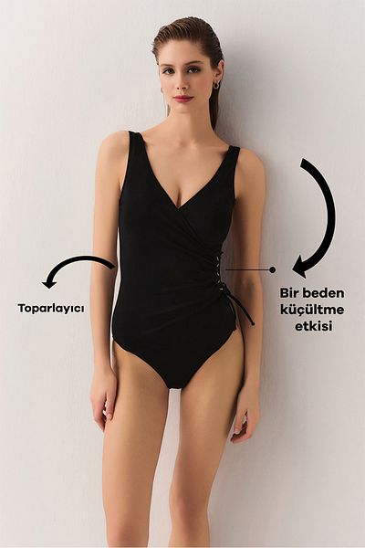 SUWEN Eyelet Corseted Recovery Swimsuit