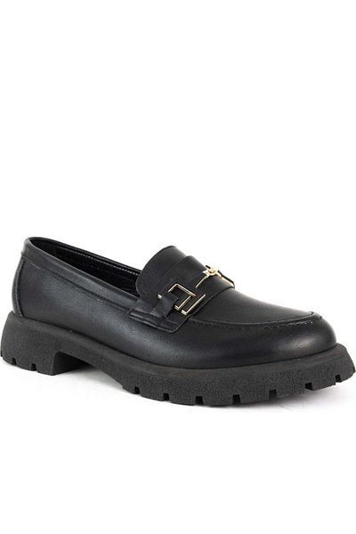 La Conte Black Loafers Womens Shoes