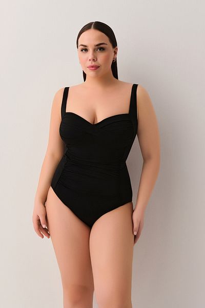 SUWEN Corseted Recovery Swimsuit with Draped Front