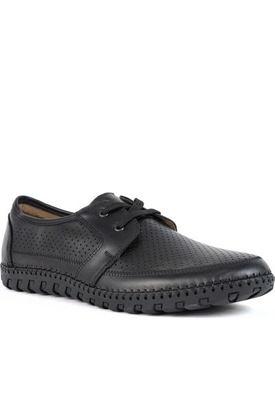 La Conte Black Moccasins Mens Shoes
