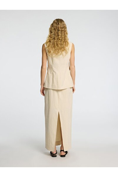 Selected Femme Maxirock Leinenmix