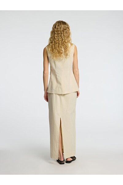 Selected Femme Weste Tailored Leinenmix