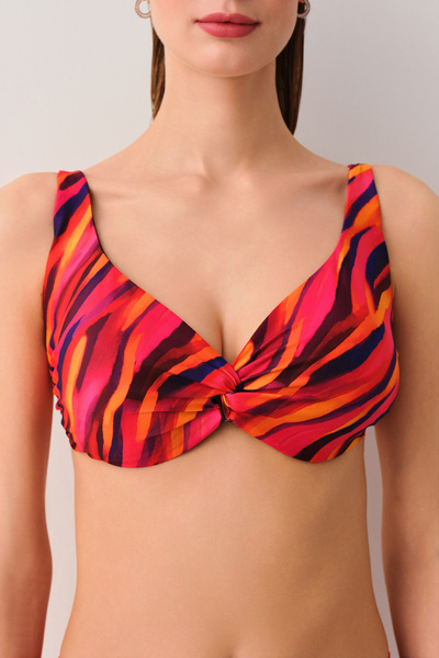 SUWEN Flame Önü Burgulu Balensiz Bikini Üst