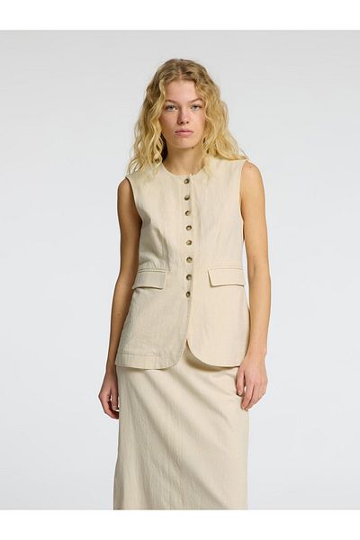 Selected Femme Weste Tailored Leinenmix