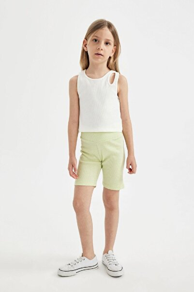 DeFacto Girl's Biker Ribbed Camisole Tights B6405A824HS