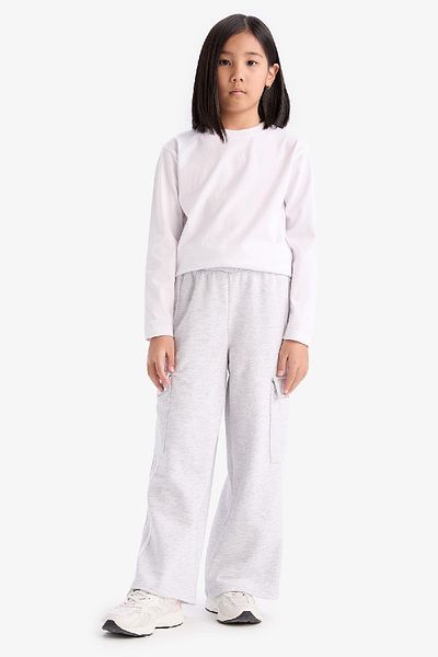 DeFacto Girl's Wide Leg and Elastic Waist Sweatpants - D9251A825Sp