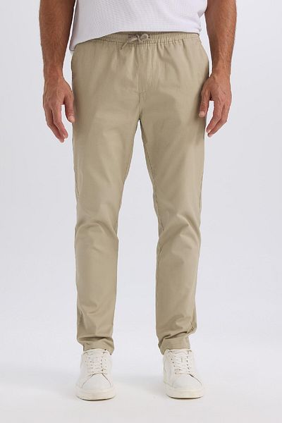 DeFacto 100% Cotton Summer Jogger Chino Pants with Lace-Up Waist and Pockets Straight Leg Z9933Az25Sp