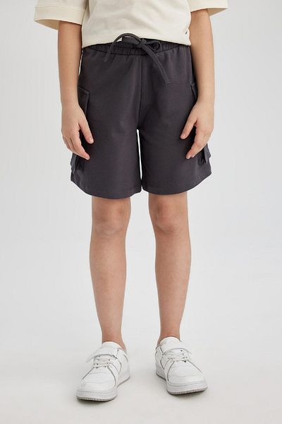 DeFacto Girl's Cargo Pocket Elastic Waist Shorts B0840A824Hs