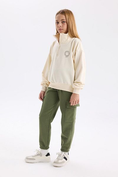 DeFacto Κορίτσια - Ελαστική μέση, Jogger Sweatpants με Cargo Pockets D2292A824WN