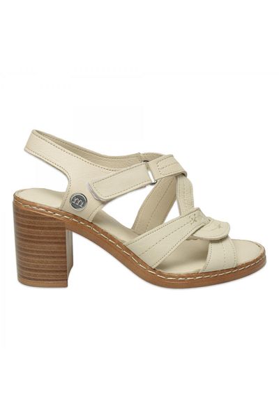 Mammamia D25Ys-2505 Daily Heeled Cream Women's Sandals