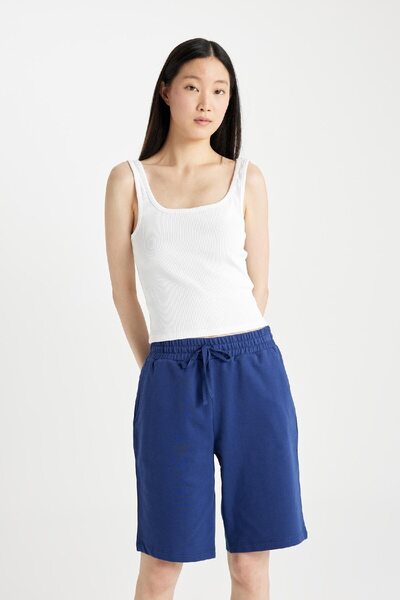 DeFacto Regular Fit Basic Plain Bermuda Shorts N7439azns