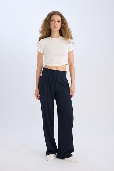 DeFacto Wide Leg - Pockets Regular Waist Pants D4356Ax25Sp