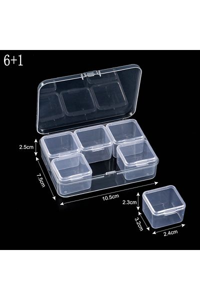 Choice 10.5x7.5x2.5cm Plastic Organizer Box Small Bead Organizer Cases Mini Clear Bead Storage Container Bo