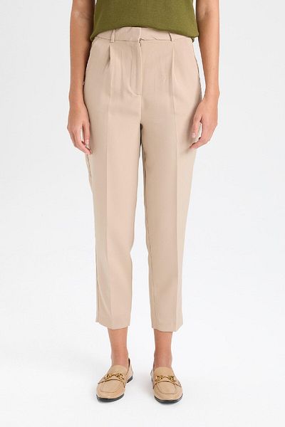 DeFacto Pants Carrot Fit Double Pocket High Waist Basic Straight Narrow Leg D4567Ax24Au