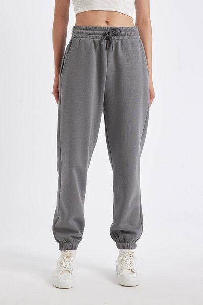 DeFacto Thick Jogger Sweatpants - Elastic Waist, Solid Tall S7370Az24Wn