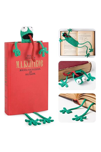 Arabest Crochet Bookmark,Cute Frog,Bookmarks are Fixed,Carefully Packaged,35x6cm,Gifts for Book Lover