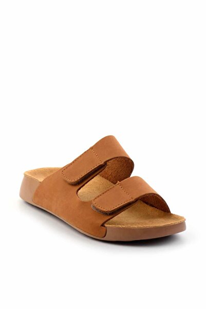 Bambi Taba Nubuk Hakiki Deri Kadın Terlik K04819011101